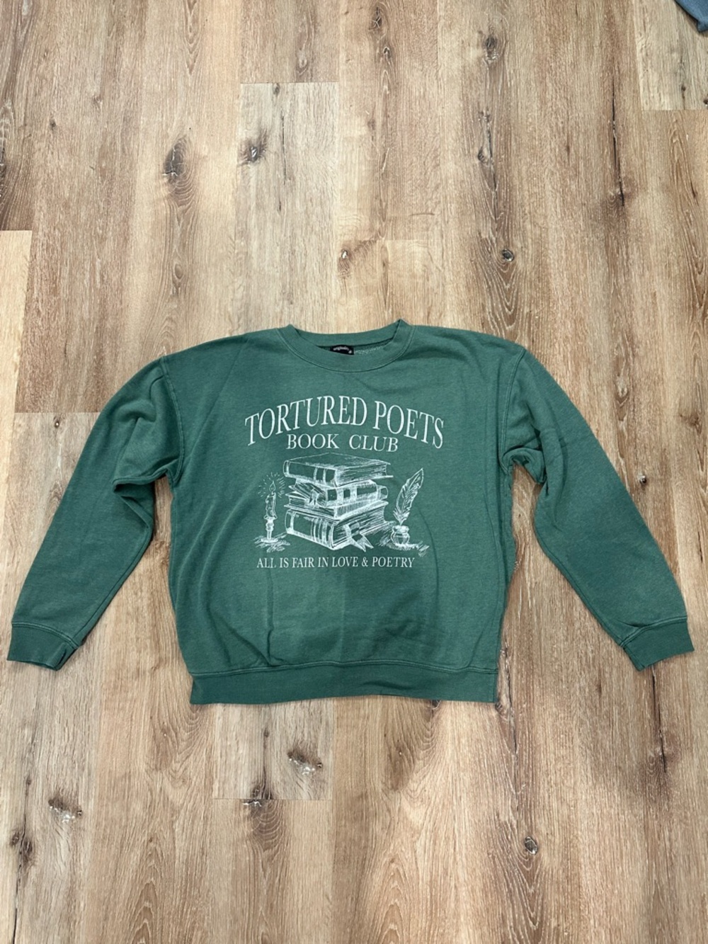 Tortured Poets Book Club Women's Sweatshirt - XS - Green